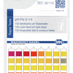 Tiras reactivas de pH, pH Fix 0–14,0. Escala 1.0, indicador fijo